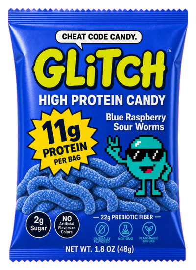 Blue Raspberry Sour Worms