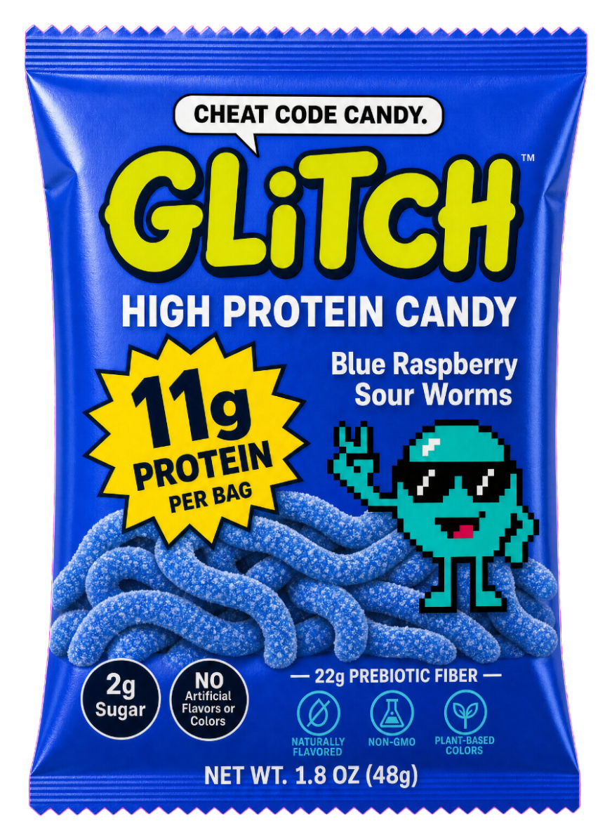 Blue Raspberry Sour Worms